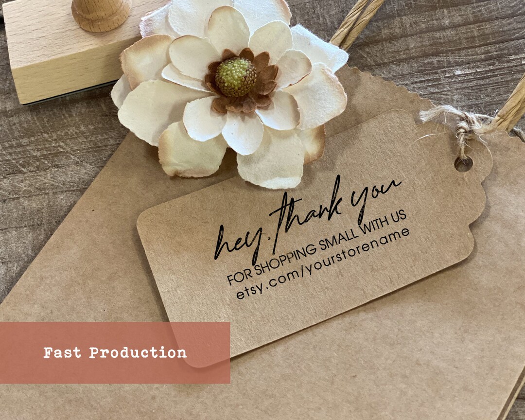 Thank You for Shopping Small Stamp Customized Small Business - Etsy