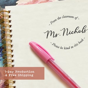 Teacher Stamp, Custom Stamps, Personalized Teacher Gift, Classroom Stamps, Rubber and Self-Inking, Checklist Stamp