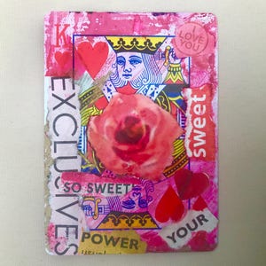 Arte original de Aceo, papel rasgado, técnica mixta, grafiti/estilo de arte urbano, collage titulado: ERES DULCE