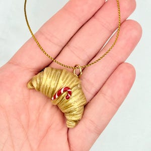 French Christmas Ornament, French Croissant Charm, Croissant Decor
