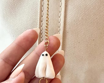 Halloween Keychain Accessory, Halloween Charm Keychain, Ghost Keychain, Fall Keychain for her
