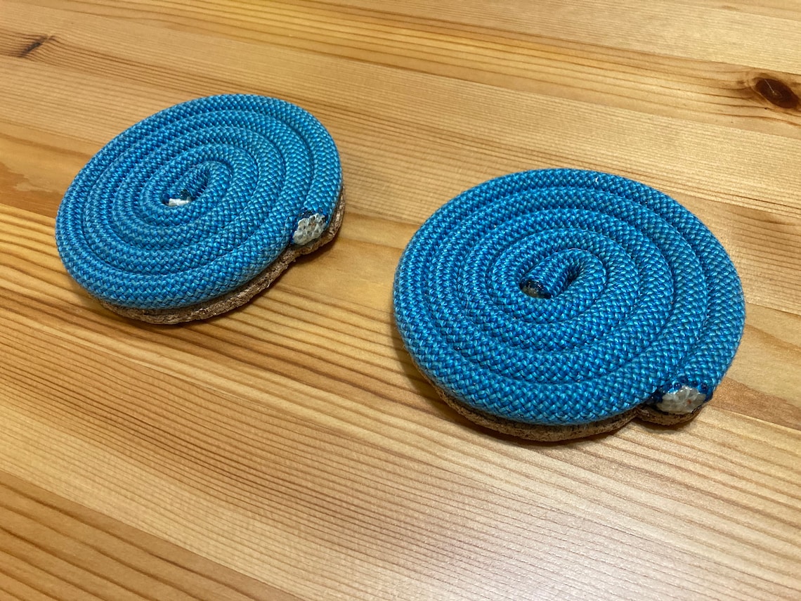 Blue Recycled Climbing Rope Coasters Etsy