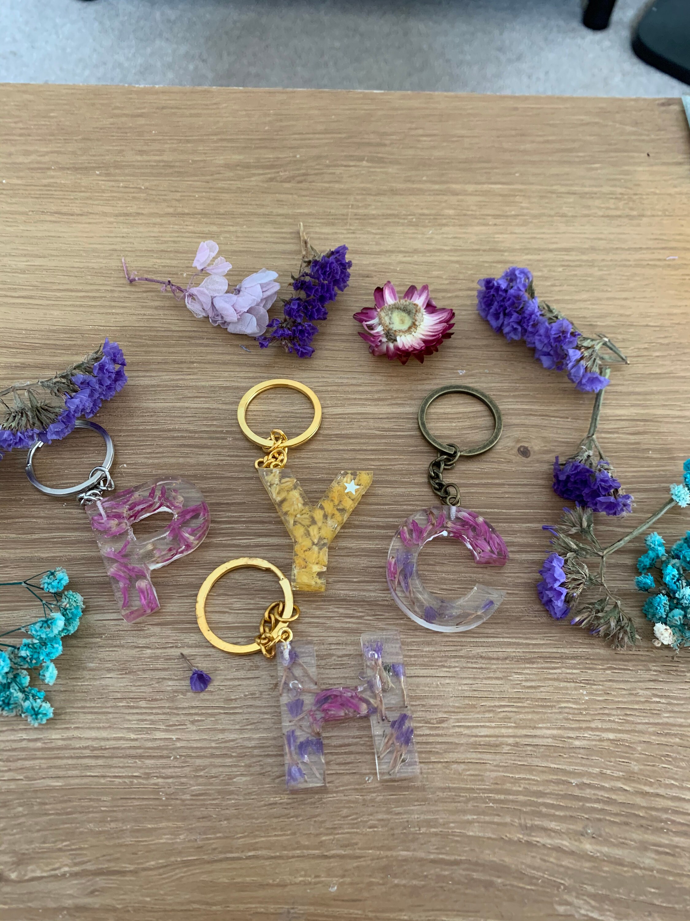 Handmade resin key rings Etsy