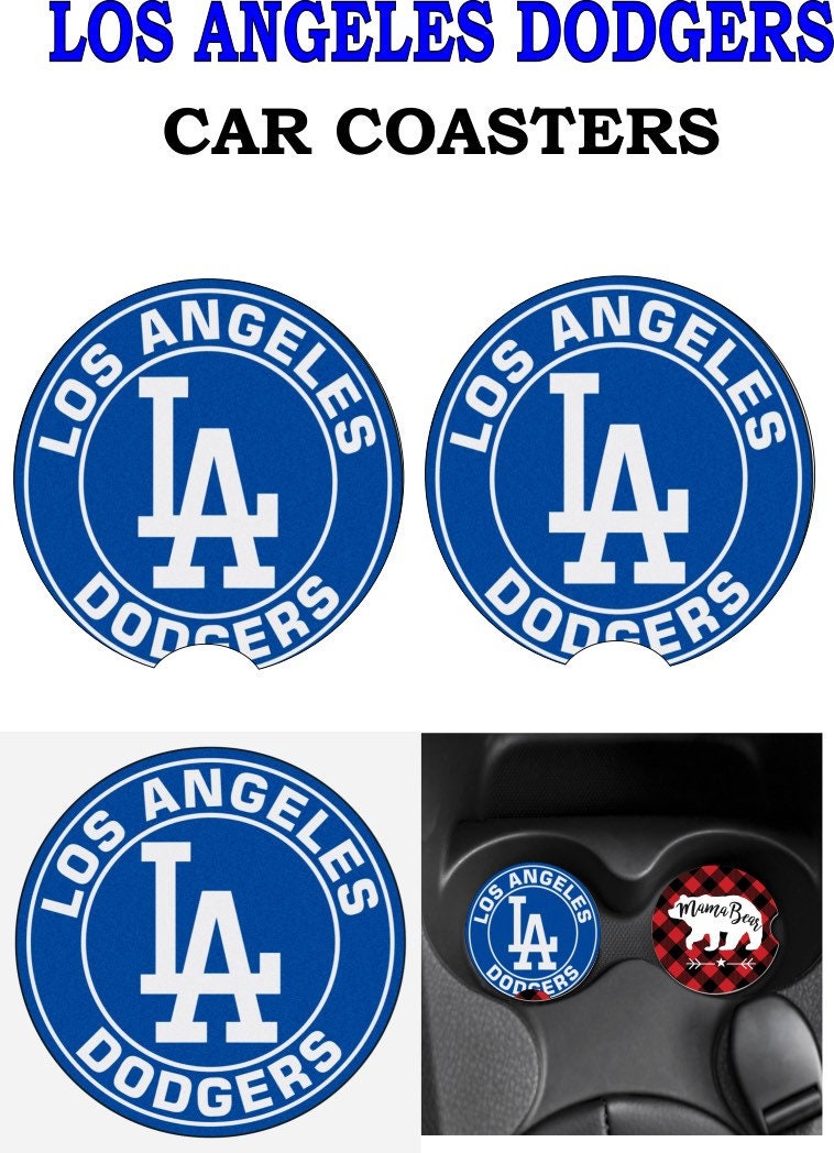 LOS ANGELES DODGERS Car Coasters Brand New Custom Made 2pk LOS Etsy