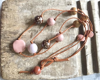 Collar de cuentas KAZURI / Collar doble de cuentas / Cuentas kenianas