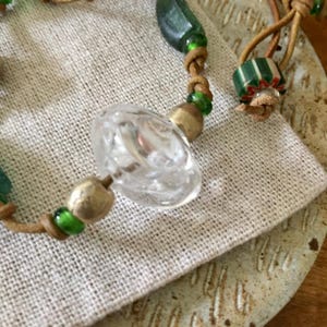 Boudicca's Thorns Necklace #4 / Excavated Roman Glass / Nigerian Silver Tone Metal Beads image 5