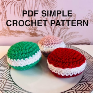 Macaron Crochet Pattern, Simple Cake Crochet Pattern, Easy Macaron Pattern, Crochet Food Pattern, Beginner Friendly Cake Crochet Pattern