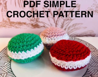 Macaron Crochet Pattern: Beginner Friendly Cake (PDF Pattern)
