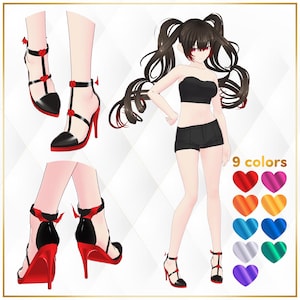 VROID Outfit Preset | devil wings high heels | vtuber | sexy | cute | vtuber model, preset, Twitch, streaming, Vtuber | 3dmodel | VRChat |