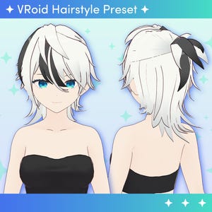 VROID Hairstyle Preset | Unisex Ponytail Hairstyle with PHYSICS | Cool, Anime-Inspired Look | Instant Digital Download