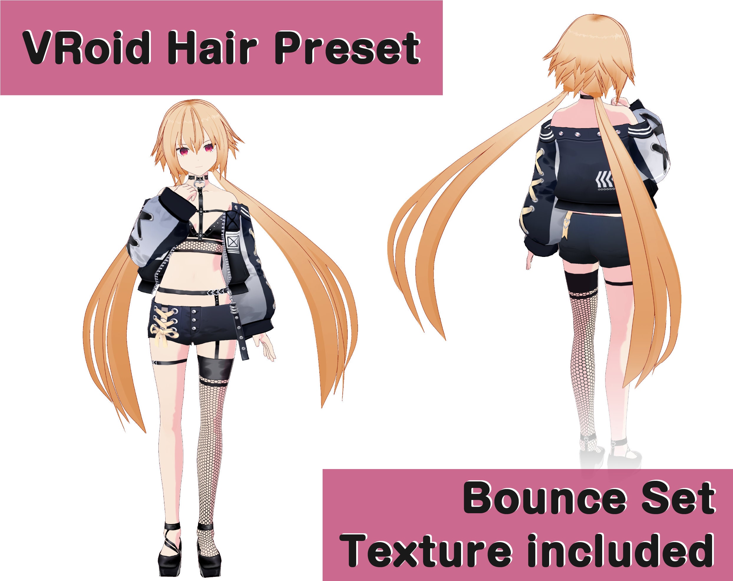 Low Pigtails Hair Presetvroid Stable Ver Etsy Hong Kong