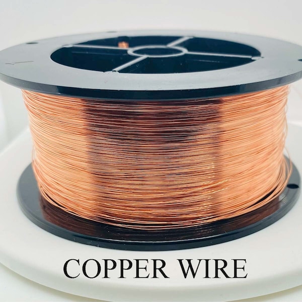 Copper Round Wire 10, 12, 14, 16, 18, 20, 22, and 24 Gauge, Dead-Soft / 10 - 24 Gauge Copper Wire / Pure Copper CU