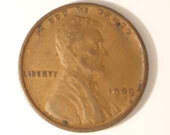 1909 VDB Wheat Penny - Lincoln Penny - 100% Copper