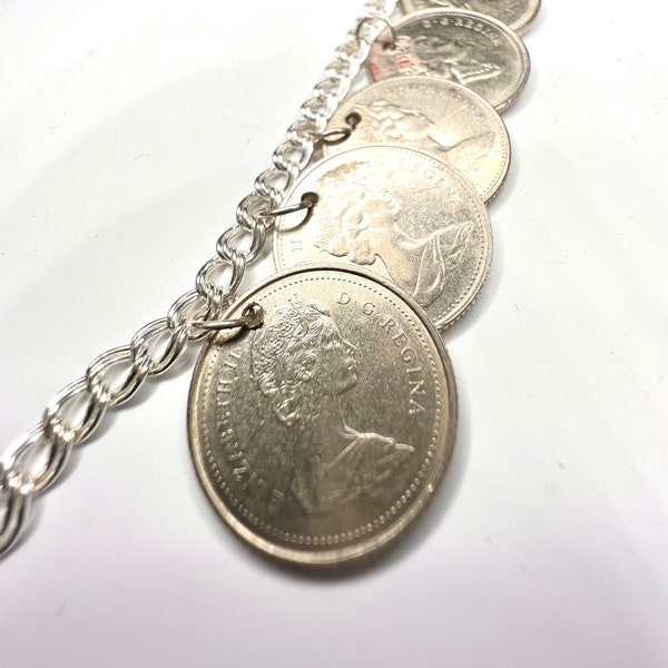 Queen Elizabeth II Coin Bracelet/Free Surprise with Purchase/free shipping