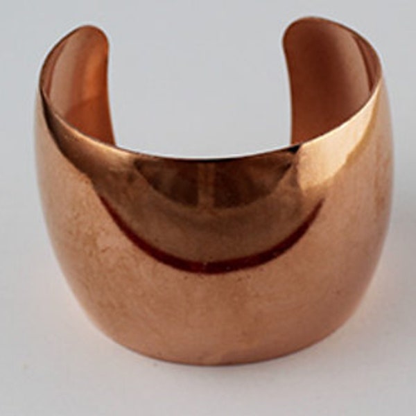 2" Domed Copper Cuff Bracelets / Copper Statement Cuff / Natural Copper Cuff / pure copper / hammered or plain /free shipping