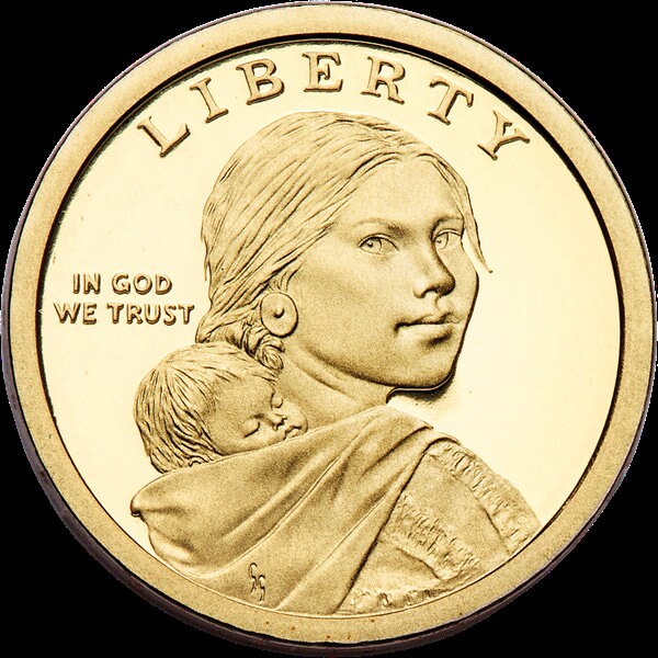 thumbnail image 2 of Red Cloud Sacagawea Dollar – Native American $1 Coin, Lakota Tribute 2 of 5