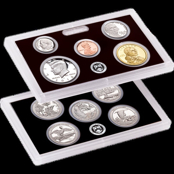 2018 silver proof set comes with original box and paper