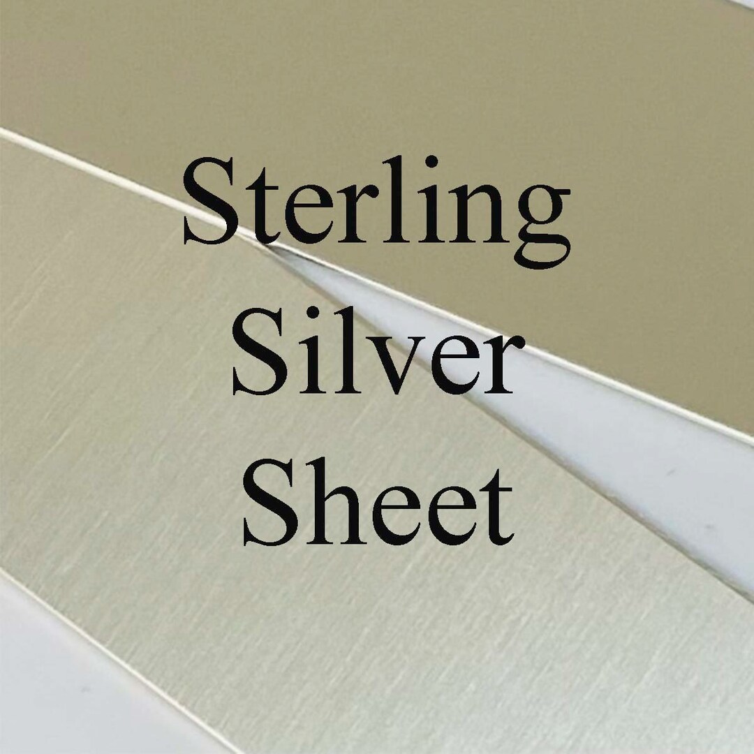 Sterling Silver Sheet Metal / Double Clad / Half Hard, 3 Inch X 1 Inch