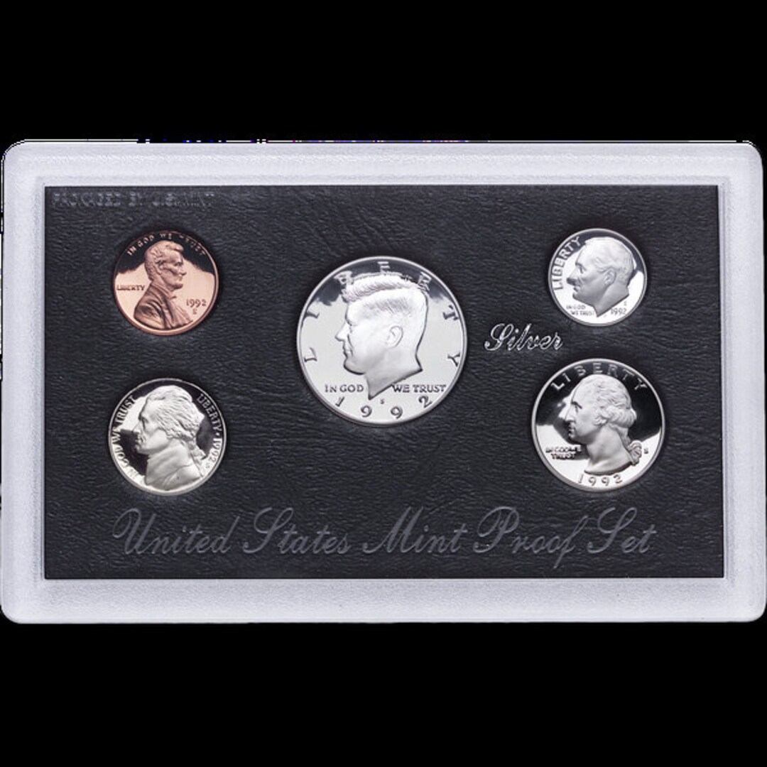 1992 Silver Proof Set United States Proof Set Etsy