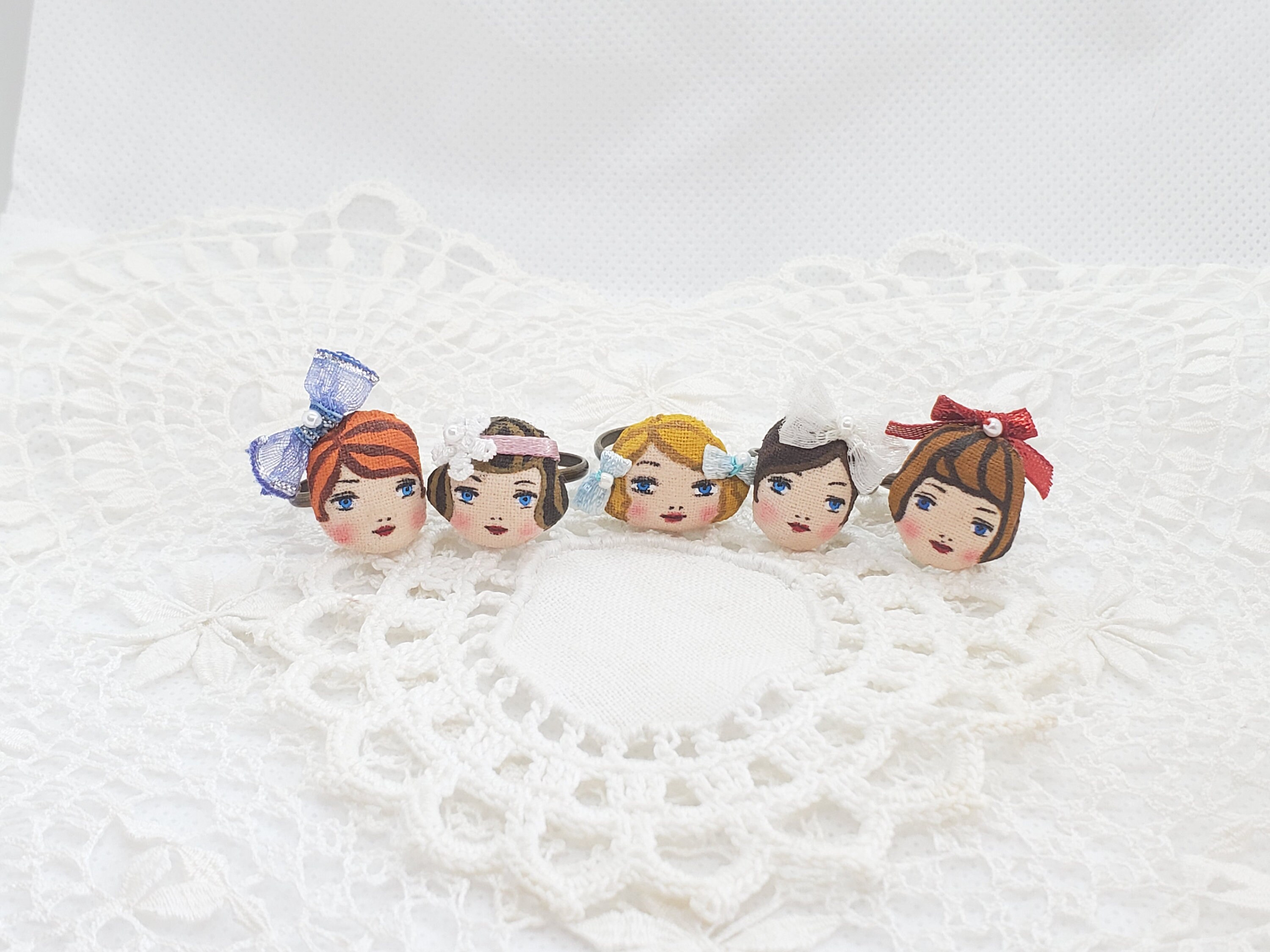 Vintage Doll Head Ring Etsy