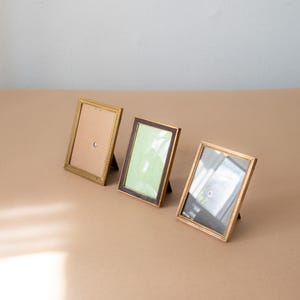 Vintage Danish Brass Photo Frames: Mid-Century Modern Gallery Set