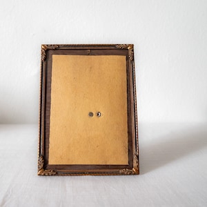 Vintage Brass Photo Frame: Ornate Convex Glass, Danish Design