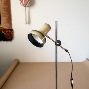 Rare Beige & Black Gradient Floor Lamp by AB Belid, Sweden, 1960s/70s, Adjustable Head