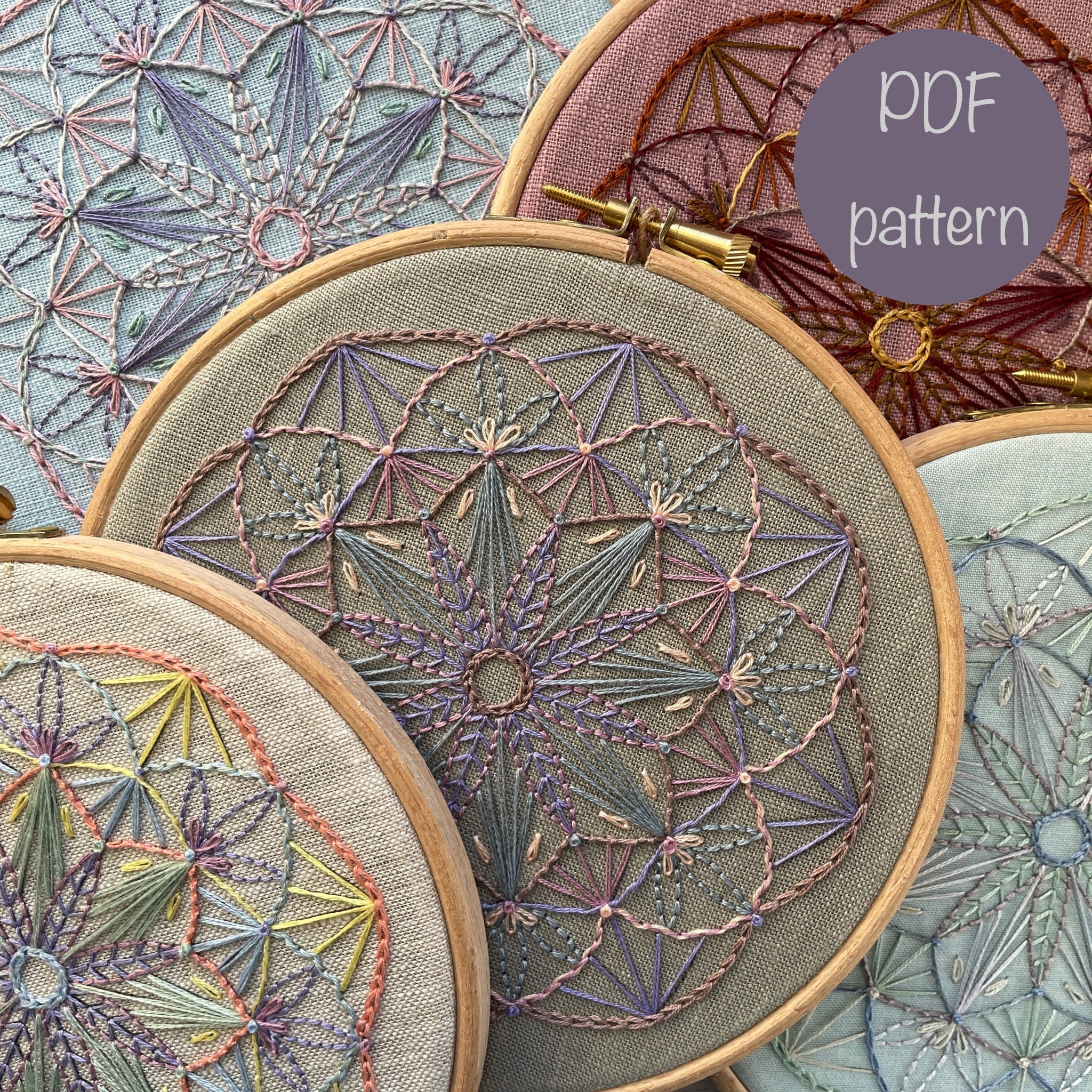Stacks of Books Embroidery Pattern Embroidery Kit Mandala Pattern Hand  embroidery pattern download Embroidery PDF
