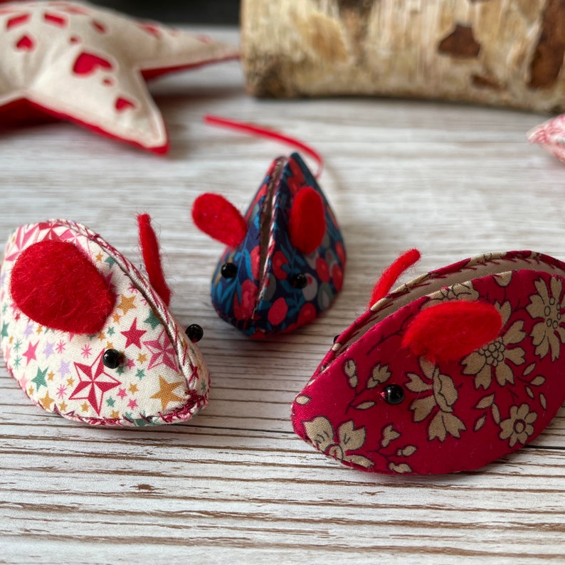 English Paper Pieced Christmas Mice Ornament Pattern (PDF Download) - Etsy