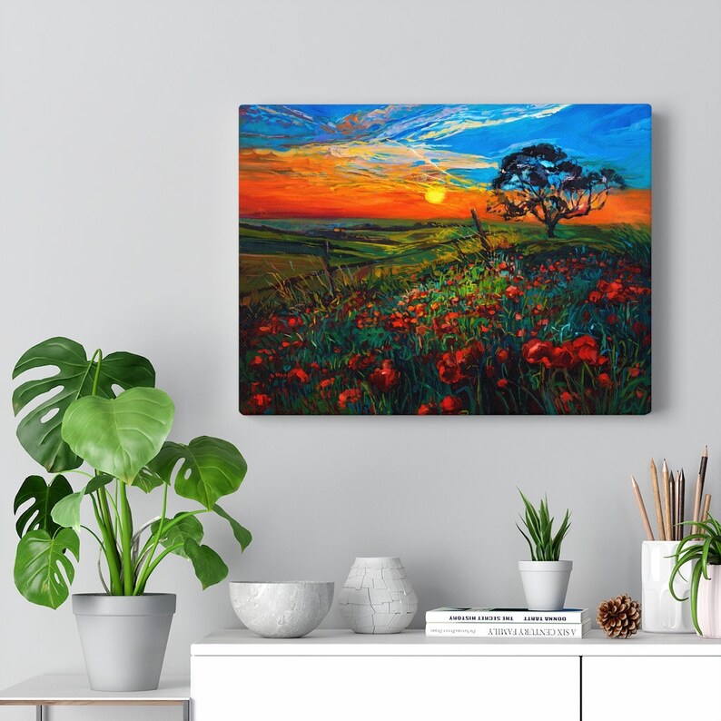 Print on Canvas by Ivailo Nikolov Wall Art Decor Poppy Fields