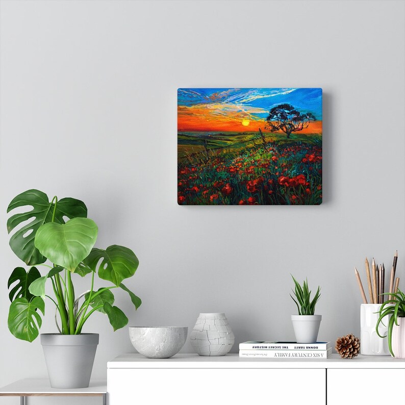 Print on Canvas by Ivailo Nikolov Wall Art Decor Poppy Fields