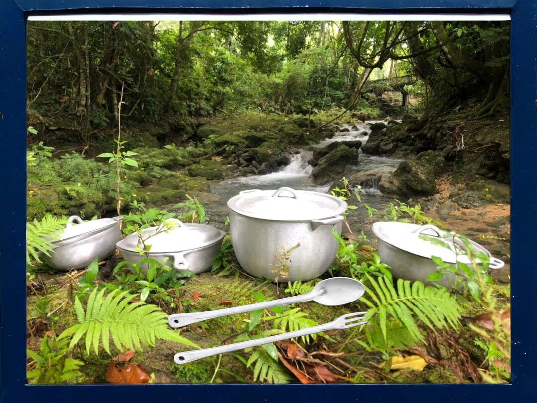 Jamaican Dutch Pot 6 Piece Set Cast Iron Dutch Pot Dutchie or Dutch Pot