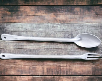 Jamaican Aluminium Spoon and Fork Set