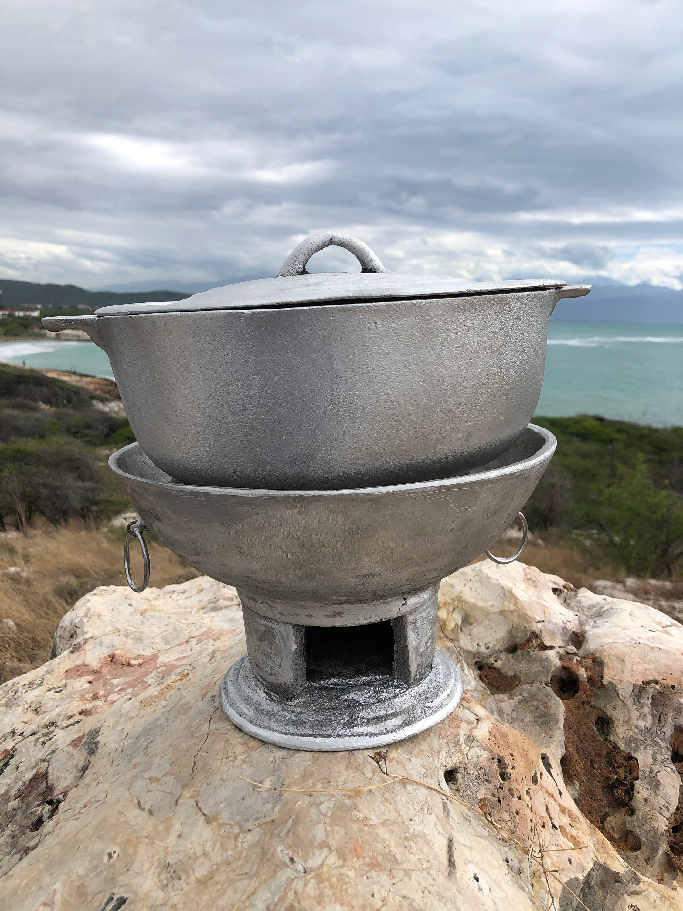 Dutch Pot and Coal Stove Combo Made in Jamaica Dutchie Etsy