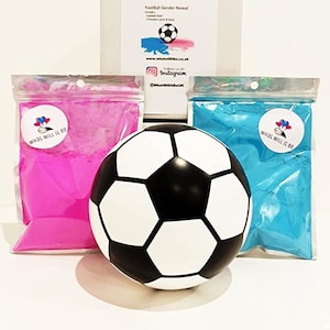 What Will It Be - Gender Reveal Football / Soccer Ball - Exploding Pink & Blue Powder- Cheapest