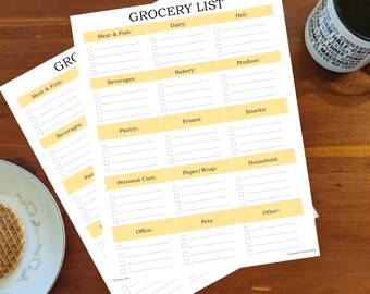 Weekly Grocery List #2 - Printable/Digital Download