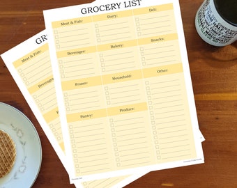 Weekly Grocery List #3 - Printable/Digital Download