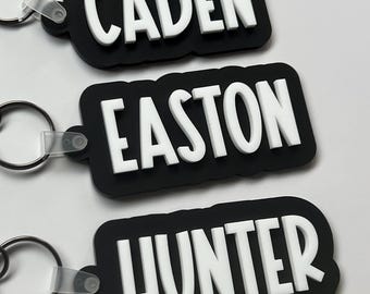 Back to School Bag Tag | Personalized Acrylic Name Keychain | Sports Bag Tag | Kids Back to School | Custom Lunch Box Keychain