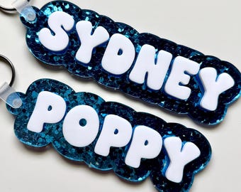 Cheer Athletics St. Louis Keychain | Personalized Glitter Acrylic Bag Tag | Custom Cheerleader Name Tag