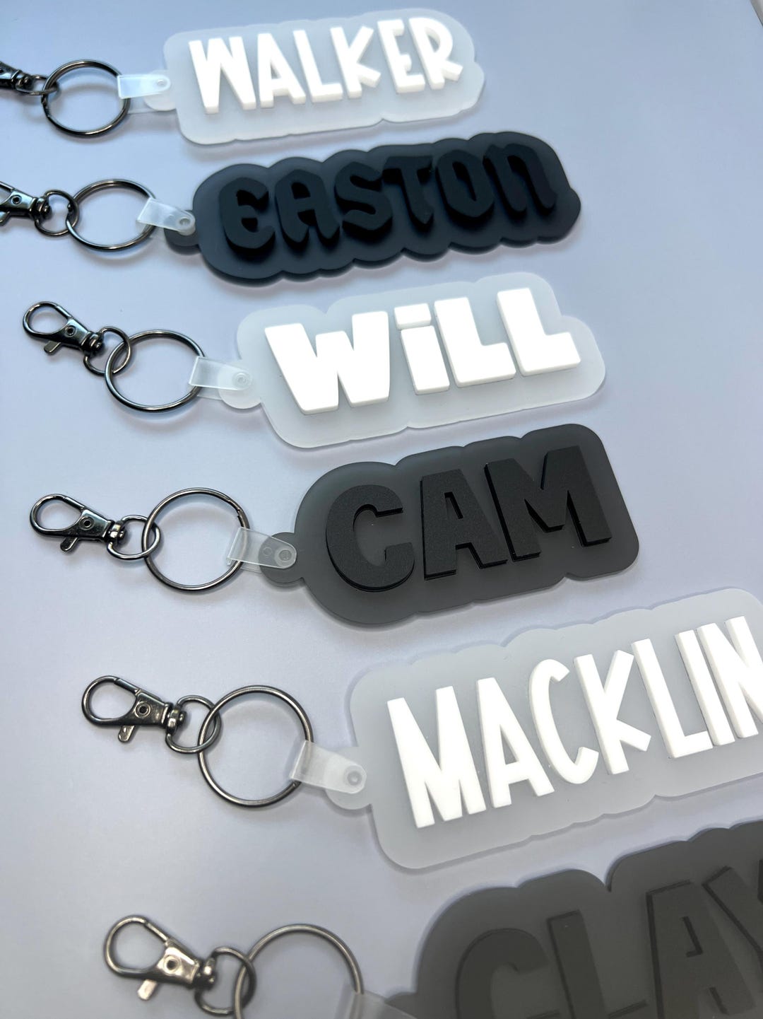 Backpack Keychain, Personalized Sports Bag Tag, Custom Kids Backpack ...
