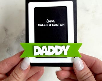 Personalized Father's Day Photo Magnet Frame | Custom Dad Birthday Gift |  Daddy Papa Grandpa Keepsake