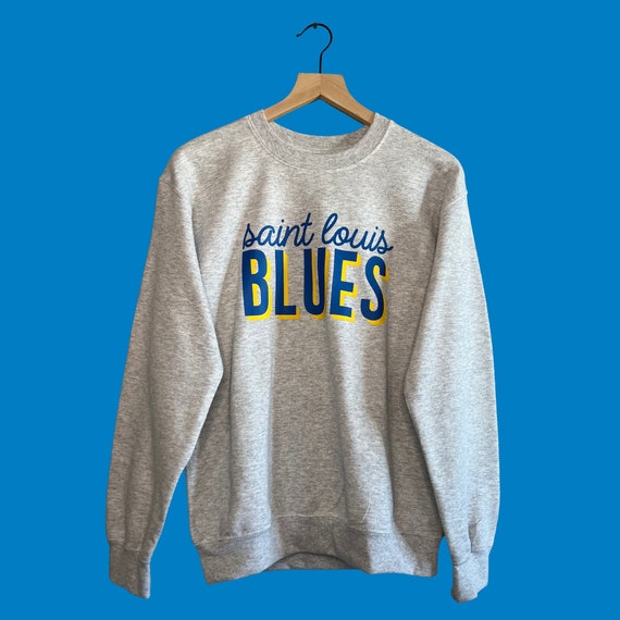 Saint Louis Blues Sweatshirt | St. Louis Blues Hoodie | STL Blues Hockey Crewneck, Bleed Blue Shirt