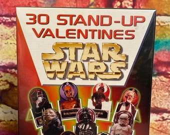 Vintage Star Wars 3-D Stand Up Valentine's Day Cards by Paper Magic Group 1997 - Brand New! 30 Cards - Perfect for Star Wars Fans!