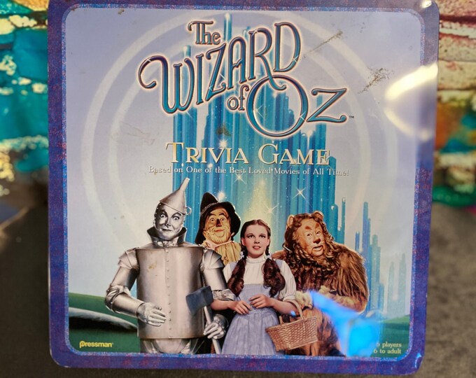 The Wizard of Oz Trivia Game in Tin Box by Pressman 1999 Ages 6 to