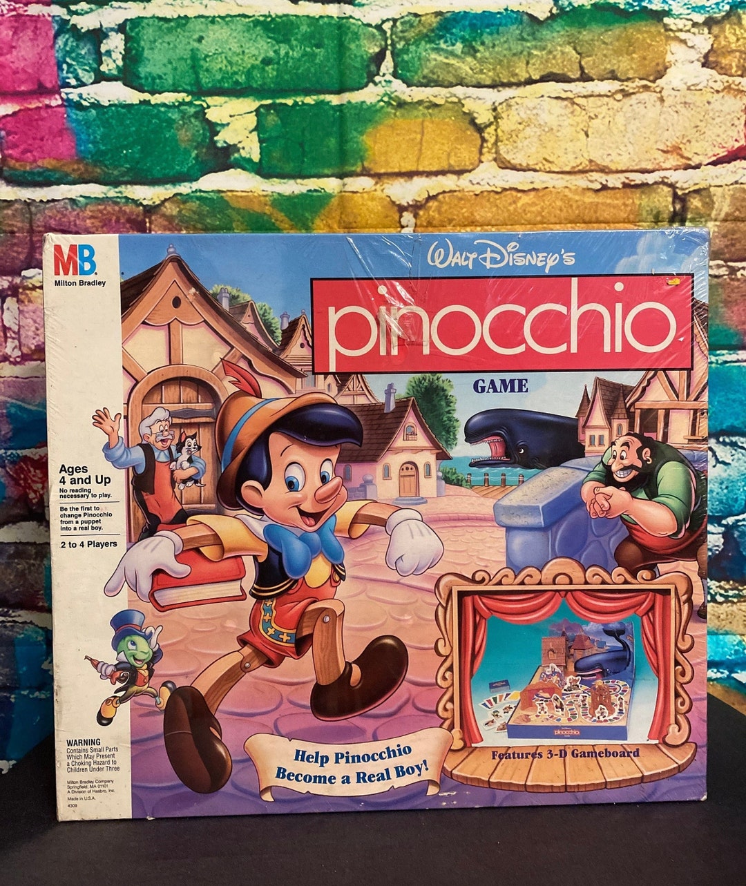 Brand New Walt Disney's Pinocchio 3D Board Game by Milton Bradley