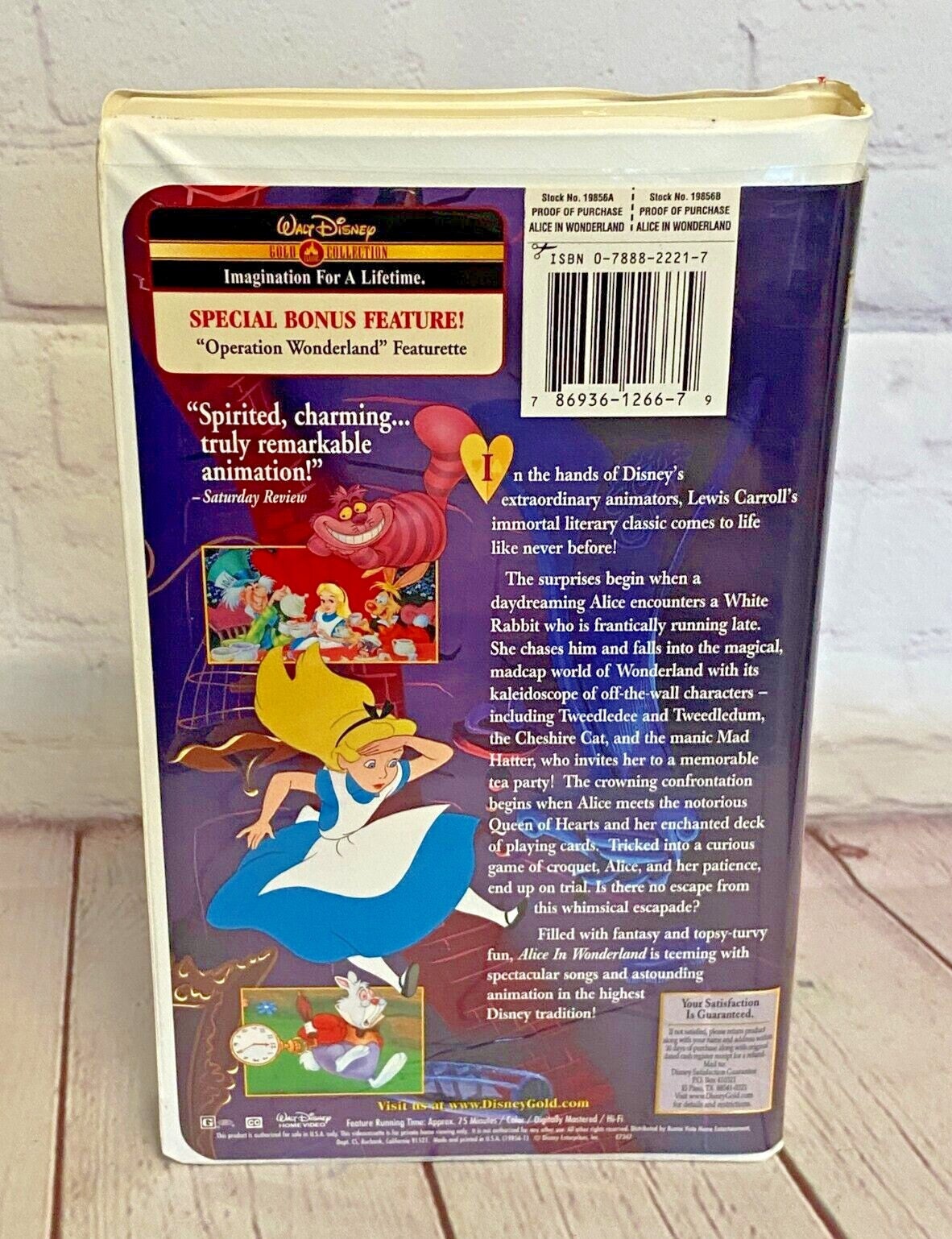 Walt Disney's alice in Wonderland VHS by Walt Disney Home Video Gold ...