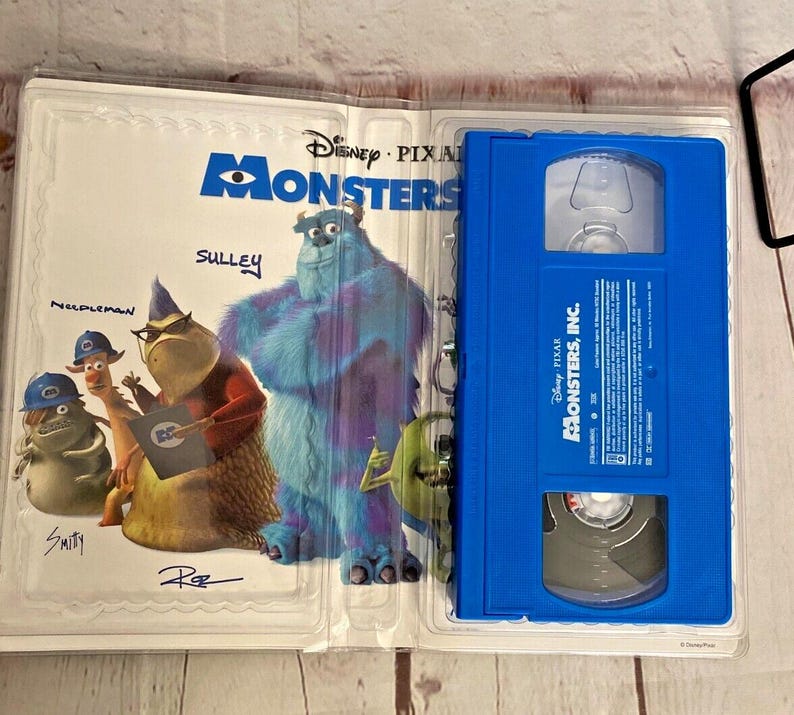 Monsters, Inc. VHS by Disney Pixar 2001 Rated G Runtime 93 Mins See ...