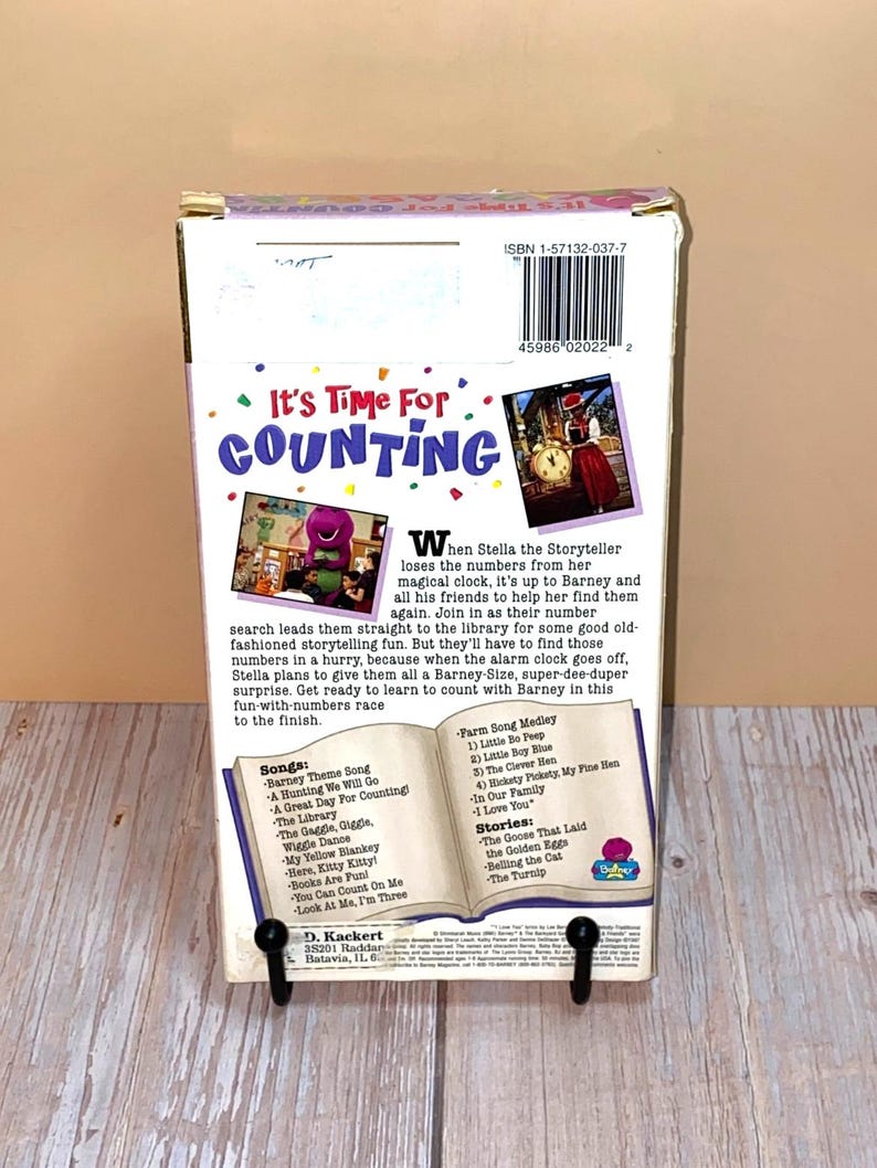 It's Time for Counting VHS Classic Collection by Barney Home Video 1997 ...