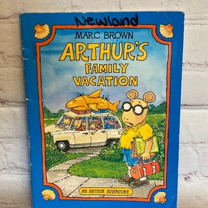 Arthur&#39;s Family Vacation by Marc Brown 1993 | Softcover Children&#39;s Book | Writing on the Cover - See All Photos!