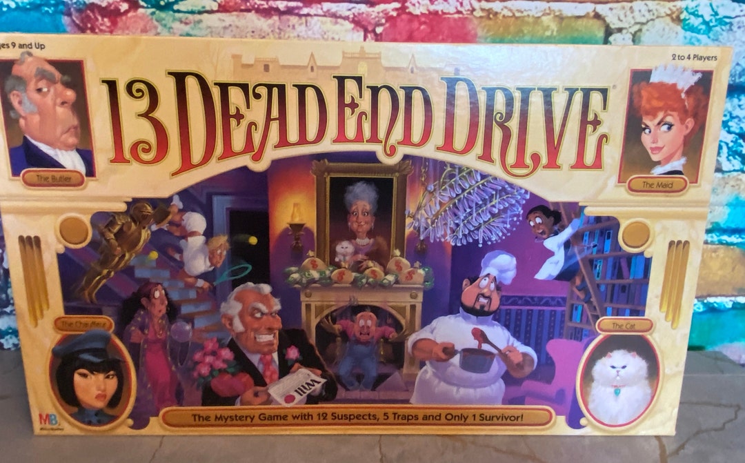 13 Dead End Drive Board Game by Milton Bradley 1993 the Mystery Game